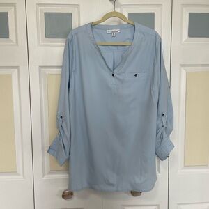 Coolibar Sky Blue UPF 50+ Travel Tunic‎ Top Plus Size XXL